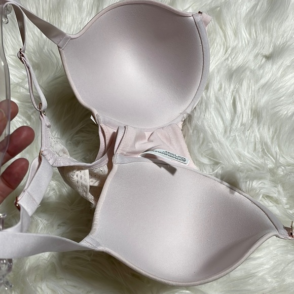 NWT Le Mystere razor back light pink shell front closure soft 34F sports support - Picture 8 of 15